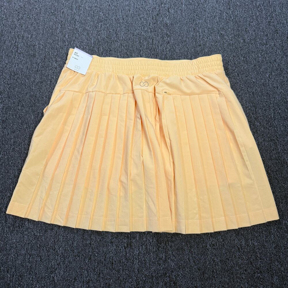 Vintage Y2k Calia Orange Pleated Ace Golf Tennis 16" Mini Athletic Skirt M Nwt - Picture 1 of 5